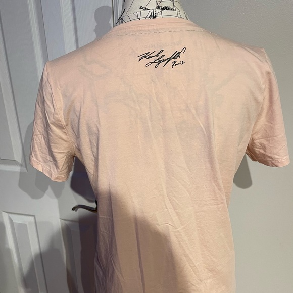 NWOT Embellished muscle bead shiny bling graphic print letters shirt cor - Picture 5 of 6